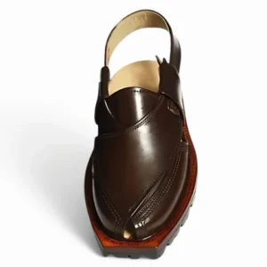 Handmade Brown Norozi Chappal with Double Tyre Sole