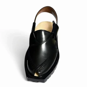 Handmade Black Norozi Chappal with Double Sole