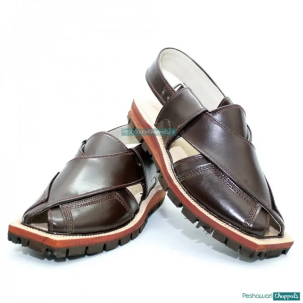 China Cut Brown Quetta Norozi Chappal - Image 2