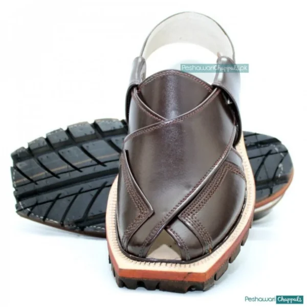 China Cut Brown Quetta Norozi Chappal