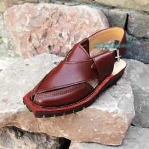 Hand Crafted Mustard Quetta Norozi Chappal with Double Sole