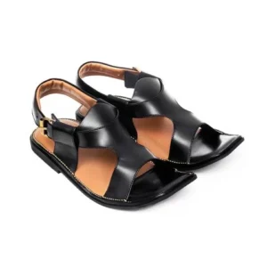 Kaptaan Chappal Black Doted