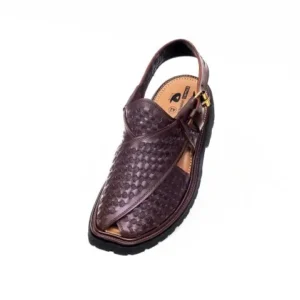 Brown Peshawari Chappal with Vibram Sole