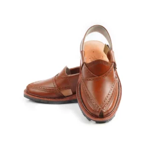 Handmade Mustard Brock Quetta Norozi Leather Chappal