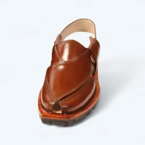 Hand Crafted Mustard Shine Quetta Norozi Chappal with Double Sole