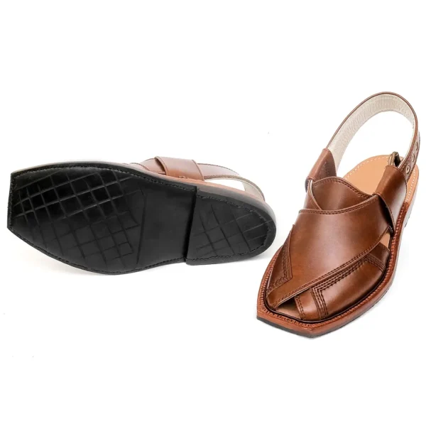 Handmade Mustard Norozi Chappal with China Cut Shape - Image 3
