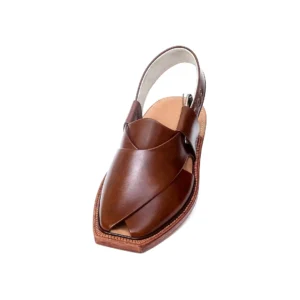 Handmade Mustard Norozi Leather Chappal with Leather Sole