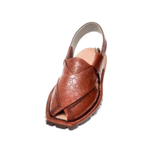 Printed Mustard Norozi Chappal With China Cut Shape