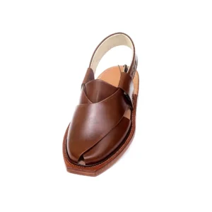 Mustard Leather Norozi Chappal With Leather Sole