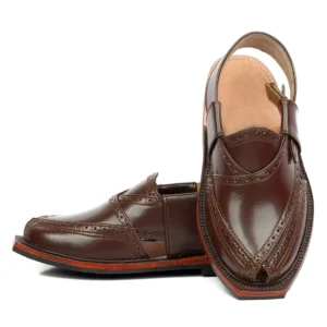 Handmade Brock Leather Quetta Norozi Chappal